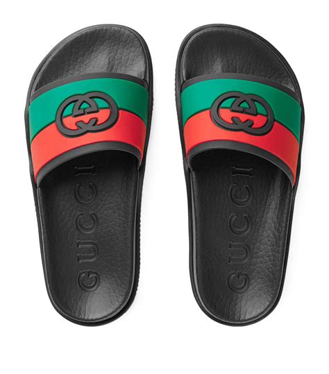 girls gold gucci slides|Gucci slides kids girls.